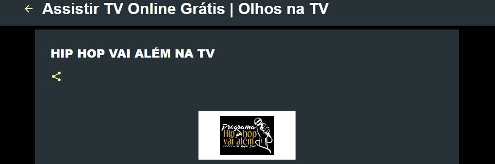 Restransmissão no site olhos na tv 24 h